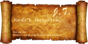 Jurák Tertullia névjegykártya